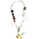 Road Runner Black & White Necklace