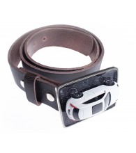 Car Belt Buckle with Leather Belt